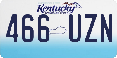 KY license plate 466UZN