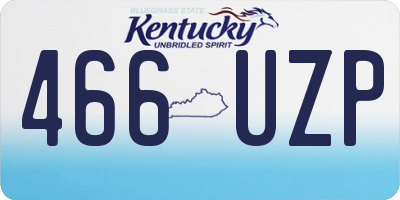 KY license plate 466UZP