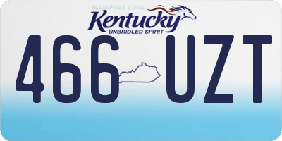KY license plate 466UZT