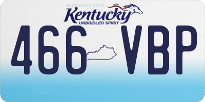 KY license plate 466VBP