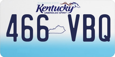 KY license plate 466VBQ