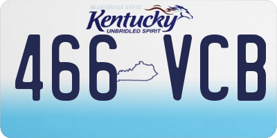KY license plate 466VCB