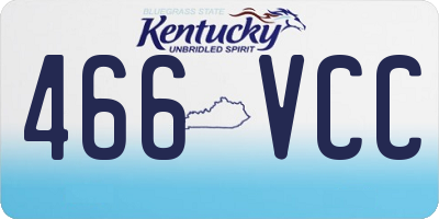 KY license plate 466VCC