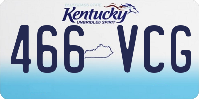 KY license plate 466VCG