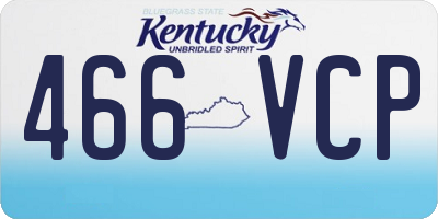 KY license plate 466VCP