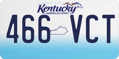 KY license plate 466VCT