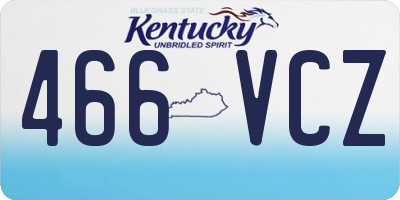 KY license plate 466VCZ