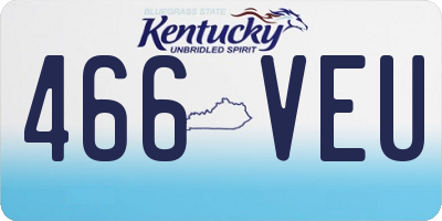 KY license plate 466VEU