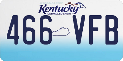 KY license plate 466VFB