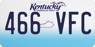 KY license plate 466VFC