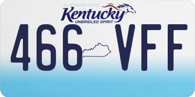 KY license plate 466VFF