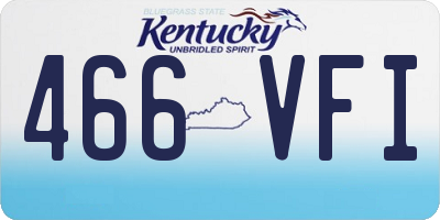 KY license plate 466VFI