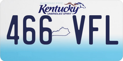 KY license plate 466VFL