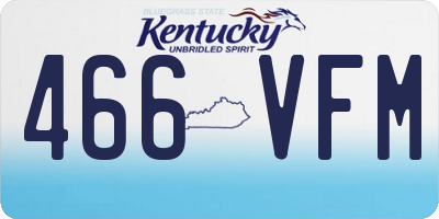 KY license plate 466VFM