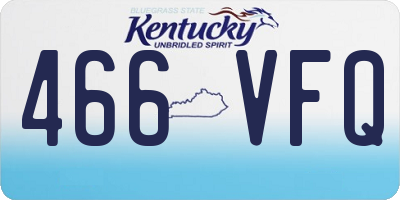 KY license plate 466VFQ