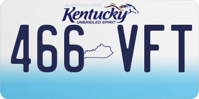 KY license plate 466VFT