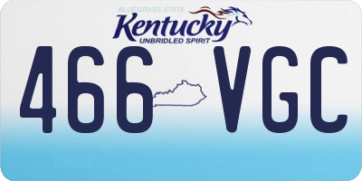 KY license plate 466VGC