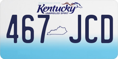 KY license plate 467JCD