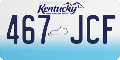 KY license plate 467JCF