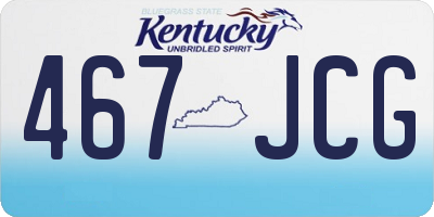 KY license plate 467JCG