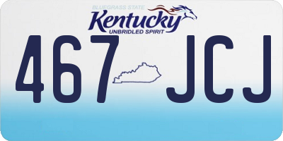 KY license plate 467JCJ