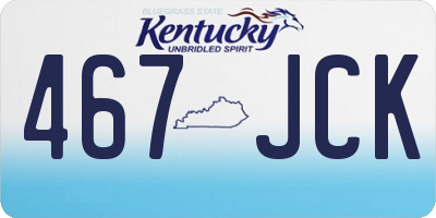 KY license plate 467JCK