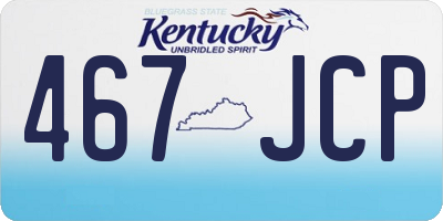 KY license plate 467JCP