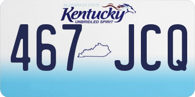 KY license plate 467JCQ