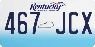 KY license plate 467JCX