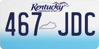 KY license plate 467JDC