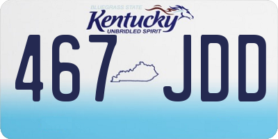 KY license plate 467JDD