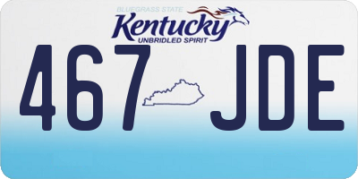 KY license plate 467JDE