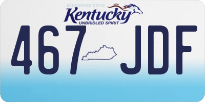 KY license plate 467JDF