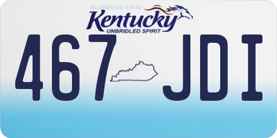 KY license plate 467JDI