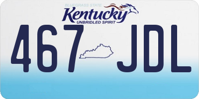 KY license plate 467JDL