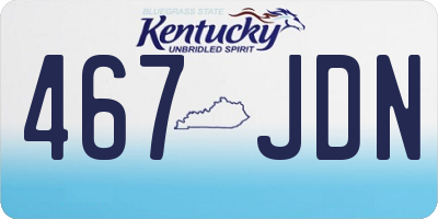 KY license plate 467JDN