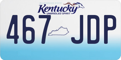 KY license plate 467JDP