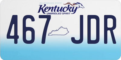 KY license plate 467JDR
