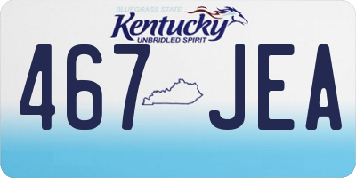 KY license plate 467JEA