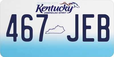 KY license plate 467JEB