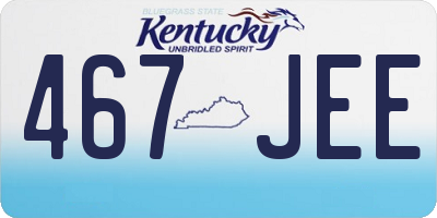 KY license plate 467JEE