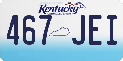 KY license plate 467JEI