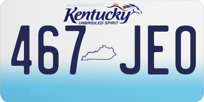 KY license plate 467JEO
