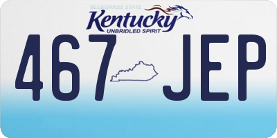 KY license plate 467JEP