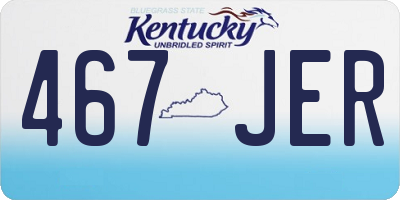 KY license plate 467JER