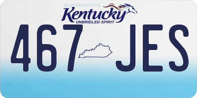 KY license plate 467JES