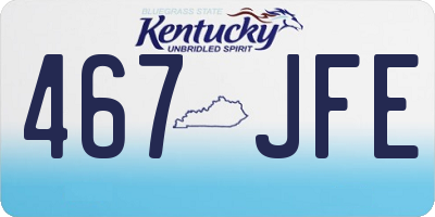KY license plate 467JFE