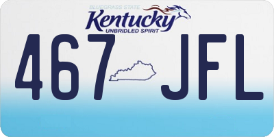 KY license plate 467JFL