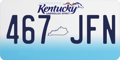 KY license plate 467JFN
