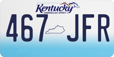KY license plate 467JFR